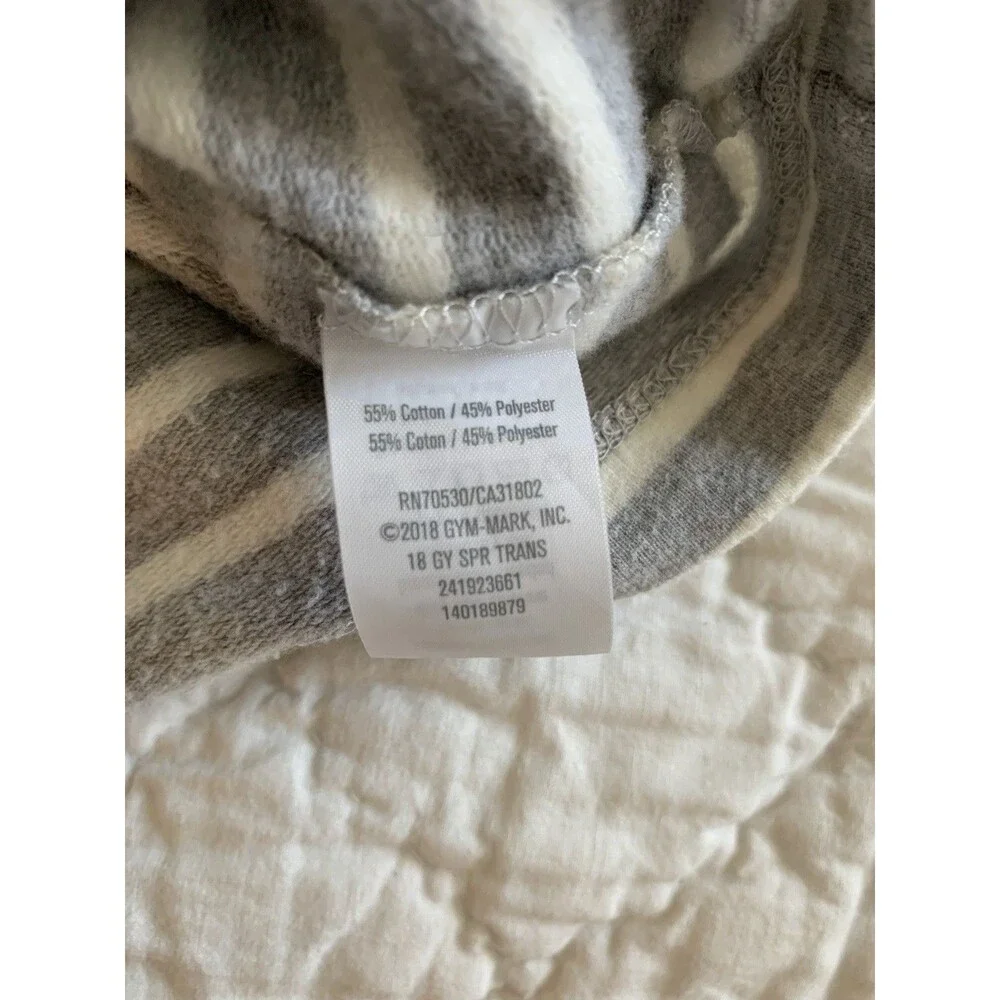 Gymboree Sweatshirt Dress Girls 7/8 (M) SO SOFT Ruffle Cap Sleeve Striped Hooded
